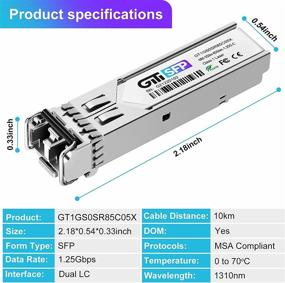 img 3 attached to 🔌 GiTi SFP 1.25G SFP 1000Base SX Transceiver Module: Upgrade Cisco, Ubiquiti, Meraki, D-Link, Netgear with 1.25G Fiber Multimodule