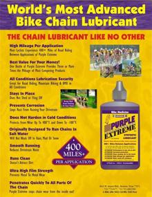 img 1 attached to 🚴 Purple Extreme Synthetic Chain Lubricant for Bicycles with High Mileage - BIKE MEDICINE