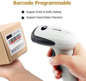 img 2 attached to 💻 Symcode USB Wireless Barcode Scanner - Handheld Laser Barcode Reader (2.4GHz Wireless & USB2.0 Wired) with Receiver Storage up to 10000 Codes