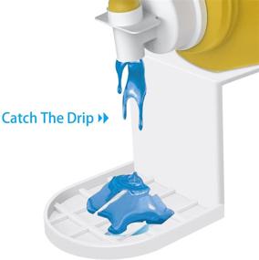 img 3 attached to 🧺 2-Pack Laundry Detergent Holder - Cup Holder & Soap Tray Organizer for Drip Fit Catcher, Fabric Softener, Liquid Spigot Container - Plastic Sheet Saver Stand Station Washing Set