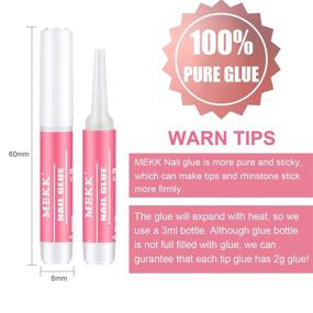 img 3 attached to 💅 Nail Glue - MEKK Nail Glue for Acrylic Nails | Long-Lasting Professional Nail Tip Glue | Super Bond Adhesive for Press on Nails | False Nail Tips Glue 0.07OZ/PCS (12PCS)