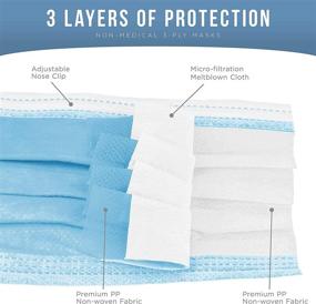 img 2 attached to 🎭 TCP Global Salon World Safety - Breathable Disposable PPE Face Masks for Enhanced Safety