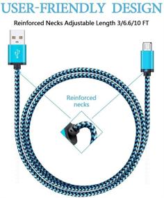 img 2 attached to 🔌 3-Pack, 3ft Micro USB Charging Cable, AILKIN Android Charger Fast, Long Braided Cord for Samsung, Kindle Fire, Xbox, Sony, Playstation, Moto, LG, Camera