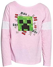 img 2 attached to Футболка Minecraft Creeper для девочек с длинным рукавом - разноцветная, размер XL