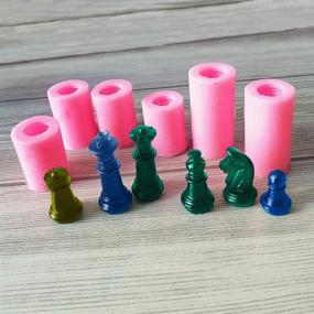 img 3 attached to 🎲 Crafting Fun on the Go: 6 Pcs Chess Resin Mold for DIY 3D Chess Crystal Epoxy Casting - Perfect for Family Parties and Travel Games