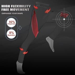 img 2 attached to 🔥 Premium Men's Thermal Pants: MeetWEE Winter Base Layer Long Johns Compression Tights for Optimal Cold Weather Heat Retention