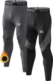 img 4 attached to 🔥 Premium Men's Thermal Pants: MeetWEE Winter Base Layer Long Johns Compression Tights for Optimal Cold Weather Heat Retention