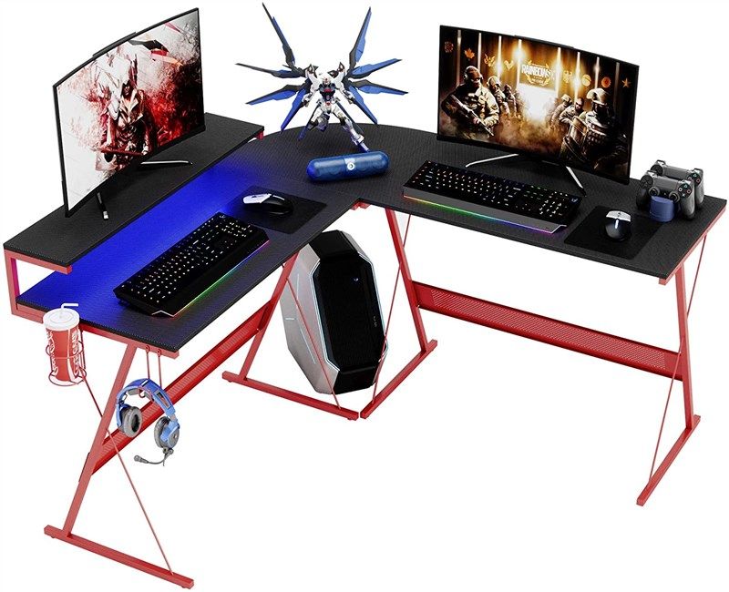 bestier l shaped computer ergonomic assembly furniture 로고