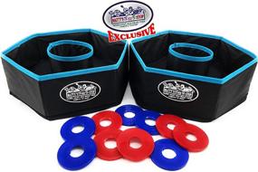 img 3 attached to 🧺 Matty's Toy Stop Deluxe Foldable Washer Toss Game Set with 10 Washer Discs & Storage Bag