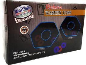 img 2 attached to 🧺 Matty's Toy Stop Deluxe Foldable Washer Toss Game Set with 10 Washer Discs & Storage Bag