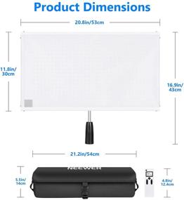 img 3 attached to 📸 Neewer Rollable 11.8"/30cm × 20.9"/53cm LED Light Panel Mat on Fabric - 80W, 3800lux/1m, 5600K, CRI 97+, 512 LED Light Panel with Handle Grip, Remote, Diffuser Cloth, Bag for Outdoor Travel Photography