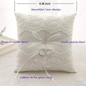 img 3 attached to 💍 Premium BETAULIFE Ivory Wedding Ring Pillow - R17 | Elegant Ring Bearer Cushion for Wedding Party