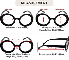 img 3 attached to Eyekepper 4 Pack Round Reading Glasses