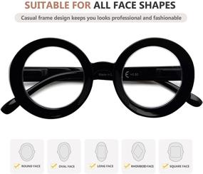 img 1 attached to Eyekepper 4 Pack Round Reading Glasses