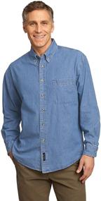 img 1 attached to Company Sleeve Value Denim Shirt Men's Clothing