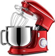 howork 8.5qt stand mixer, 660w tilt-head 6+0+p-speed kitchen dough mixer, planetary mixing electric kitchen mixer with dough hook, beater & egg whisk, dishwasher safe - 8.5 qt, red (seo-friendly) логотип