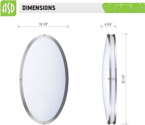 img 2 attached to ASD 32 Inch Oval LED Flush Mount Ceiling Light: Dimmable, Adjustable 3CCT 3000K/4000K/5000K, Energy Efficient at 4200 Lm, 120-277V, Brushed Nickel Finish, 45W (120W Replace), ETL Listed & Energy Star