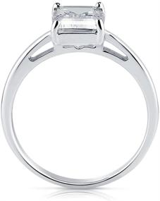 img 1 attached to 💍 Sterling Silver Zirconia Solitaire Engagement Jewelry for Women