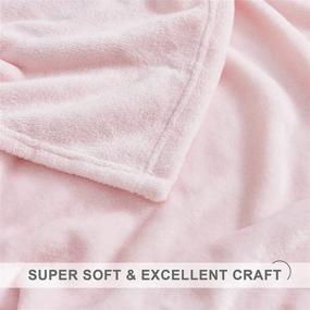 img 2 attached to 🛏️ StangH King Size Flannel Fleece Blanket: Plush Cozy Microfiber for Bed Couch - Pink