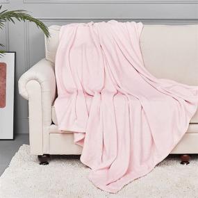 img 3 attached to 🛏️ StangH King Size Flannel Fleece Blanket: Plush Cozy Microfiber for Bed Couch - Pink