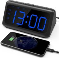 🕰️ iwvmem alarm clock radio: fm radio, large led display, dual alarms, usb charging, snooze, 12/24h logo