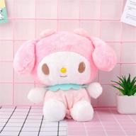 🐶 my melody pudding dog 25cm plush toy: soft stuffed sanrio keyring, perfect animal pendant doll logo