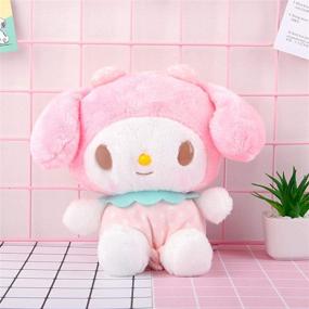 img 1 attached to 🐶 My Melody Pudding Dog 25cm Plush Toy: Soft Stuffed Sanrio Keyring, Perfect Animal Pendant Doll