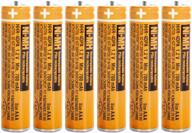 🔋 high-quality hhr4dpa aaa ni-mh rechargeable batteries (6 pack) - 700mah, 1.2v for panasonic cordless phones - orange logo