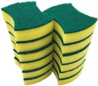 🧽 non-scratch dishes sponges - 12 count, reusable kitchen dish & scrubber set: heavy duty, stink-free, and effective sponge washing pads logo