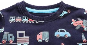 img 3 attached to Sweatshirts Crewneck Pullover Toddler Cars 8065 Boys' Clothing