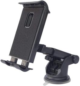 img 4 attached to Universal Cell Phone Holder for Car – Dashboard Windshield Mount for iPhone, Samsung Galaxy, and iPad