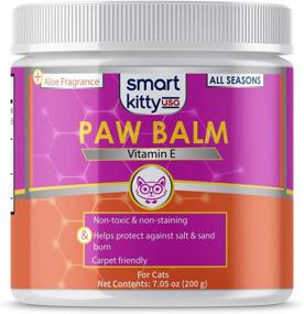 img 3 attached to 🐾 16 oz Smart Kitty Paw Balm for Cats - Fresh Aloe Vera Scent, Non-Toxic & Non-Staining - Protects Cat's Feet in Every Season - Suitable for All Ages - Made in USA