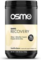 🥤 osmo nutrition rapid recovery mix - vanilla flavored whey isolate & micellar casein powdered drink - boosts glycogen restoration - enhances muscle repair - made with natural ingredients - 14 servings (20 oz.) logo