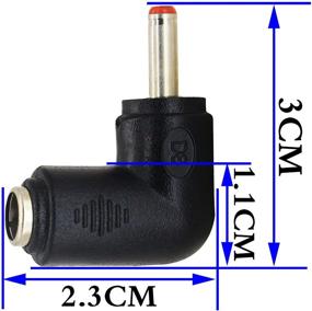 img 3 attached to 🔌 2-Pack 90 Degree Angle Male DC 3.5x1.35mm to Female DC5.5x2.1mm Adapter Cable for Tablet - 5V DC Barrel Power Jack Charging Connector (DC 3.5x1.35mm)