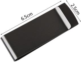 img 3 attached to Silver Rectangle Money clip - MC1023 Silver Men's Accessories