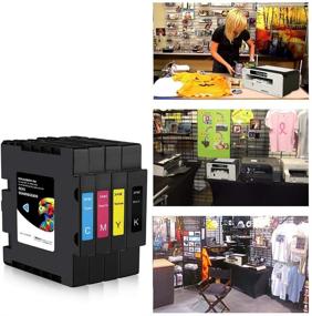 img 1 attached to 🖨️ Xcinkjet Sublimation Ink Cartridges Set for Sawgrass Virtuoso SG400 SG800 Printer (4-Pack: 1 Black, 1 Cyan, 1 Magenta, 1 Yellow)