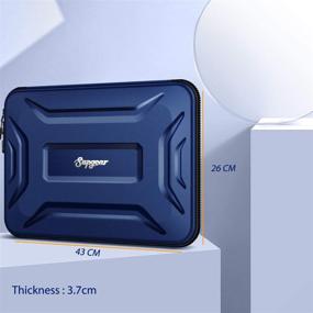 img 3 attached to SUPGEAR 13-13.3 Inch Laptop Sleeve Case: Shockproof & Waterproof MacBook Pro/Air Bag