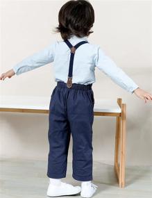 img 2 attached to 👔 Gentleman Easter Outfits for Boys: Toddler Suspenders Clothing for Suits & Sport Coats