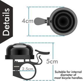 img 2 attached to 🚲 Sportout 2 Pack Bike Bell - Loud, Clear Sound for Road, Mountain, City, Cruiser, BMX Bikes - 2.25cm Diameter