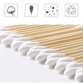img 1 attached to 2000ct Wooden Cotton Swabs (20 Pack) – Double-Tipped Buds for Makeup, Daily Cleaning, Pet Care