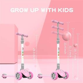 img 1 attached to 🛴 Hiboy Hidy Scooter: 3 Wheel Adjustable Height & Flashing LED Wheels for Kids, Age 3-12