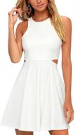 👗 belongsci women's sleeveless racerback flared hollow clothing and dresses logo