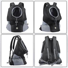 img 2 attached to 🐶 Small Dog Backpack Carrier with Breathable Head Out Design for Hiking & Travel - Pet Travel Carrier Front Chest Pack with Padded Shoulder Straps