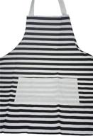 👩 cotton stripe canvas aprons with pocket: stylish kitchen accessories for women/men by gybest logo