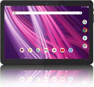 📱 10 inch android tablet - powerful quad-core processor, 5g wifi, 16gb storage, hd display, google certified - black logo