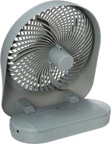 img 2 attached to 🌬️ Вентилятор O2 Cool: Универсальный портативный вентилятор диаметром 8 дюймов с адаптером переменного тока - работает от аккумулятора или электричества для использования в помещении и на открытом воздухе, с возможностью наклона на 90 градусов.