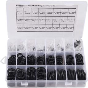 img 3 attached to 🔧 AUTOUTLET 800Pcs Nitrile Rubber NBR O-Ring Gasket Assortment Kits - Metric O Ring Set for Faucet Tap