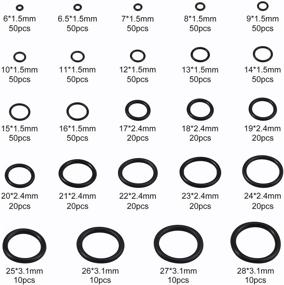 img 1 attached to 🔧 AUTOUTLET 800Pcs Nitrile Rubber NBR O-Ring Gasket Assortment Kits - Metric O Ring Set for Faucet Tap