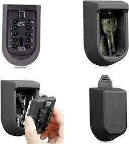 img 2 attached to 🔒 Secure and Waterproof Key Safe Lock Box for Home, Family, and Realtors - 10-Digit Code Combination Wall Mount