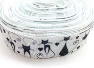 🎃 10-yard halloween black cat printed grosgrain ribbon - pepperlonely, 22mm (7/8 inch) logo